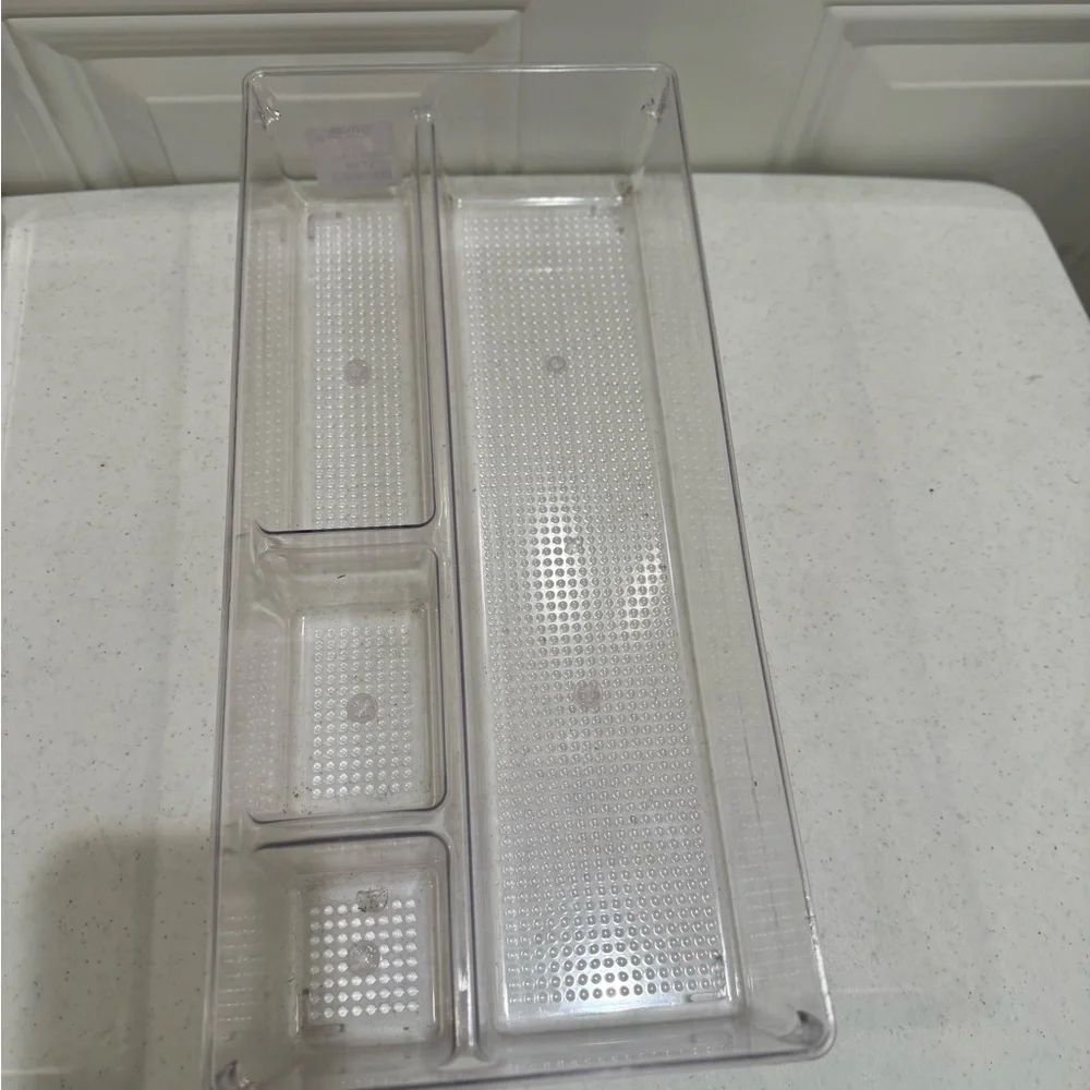 NEW Clear Plastic Drawer Organizers Set